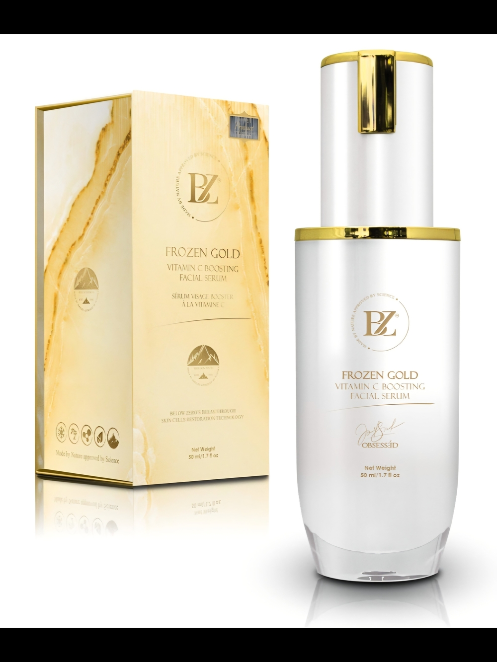 Frozen Gold Vitamin C Boosting Facial Serum — White & Gold
